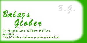 balazs glober business card